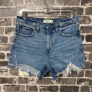 Abercrombie & Fitch The 4* Mom Short High Rise Jean denim shorts